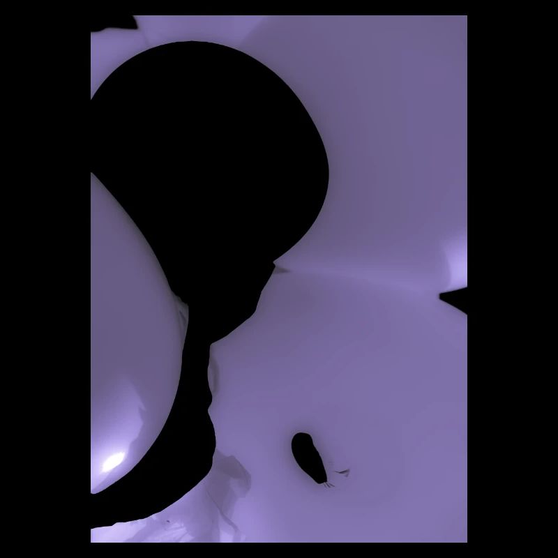 Eine magische Silhouette auf violettem dunklem Hintergrund