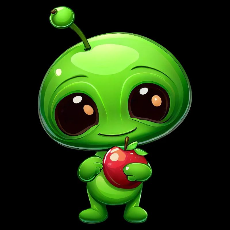 Green Alien Apple: Unexpected Fusion