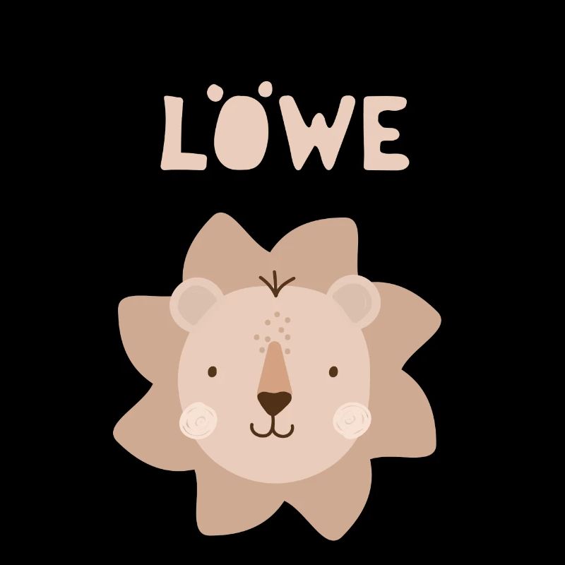 Starker Löwe beige Kinder Deko Kinderzimmer