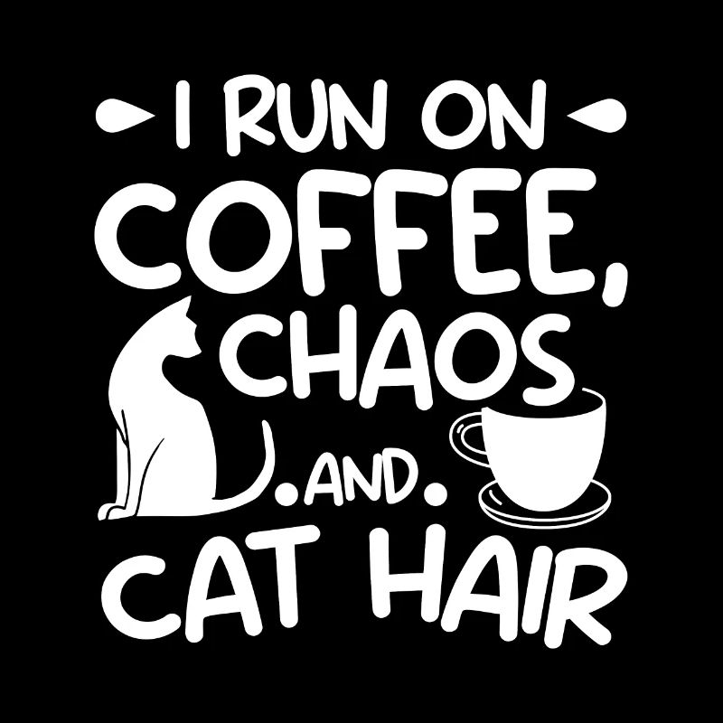 Je carbure au chaos du café et aux poils de chat