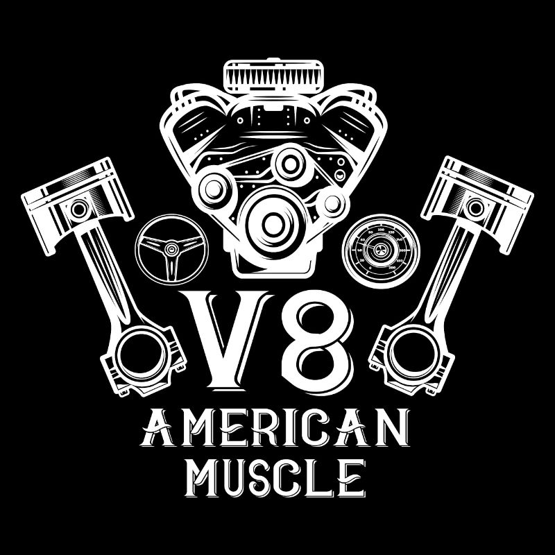 V8 American Muscle blanc
