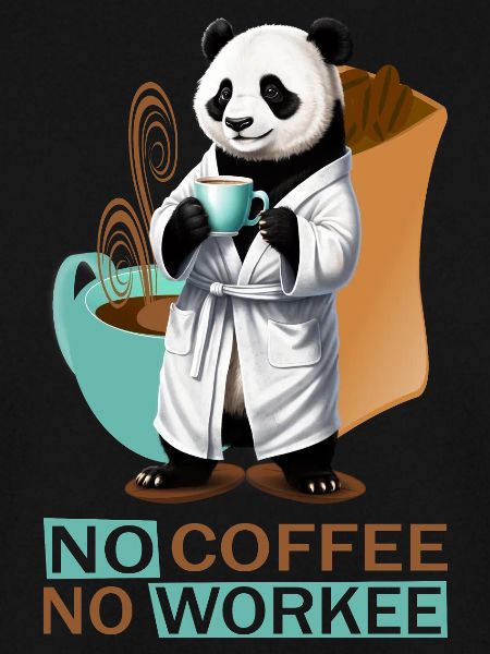 Panda with bathrobe