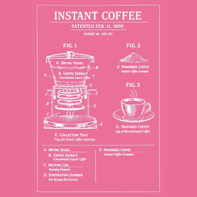 Illustration du plan de café instantané
