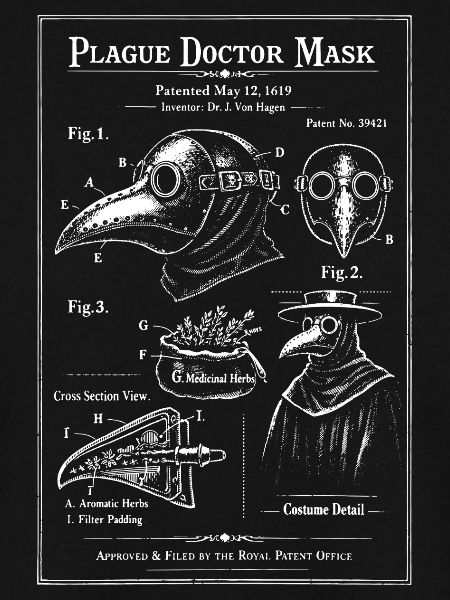 Bauplan des Schnabel-Pestdoktors