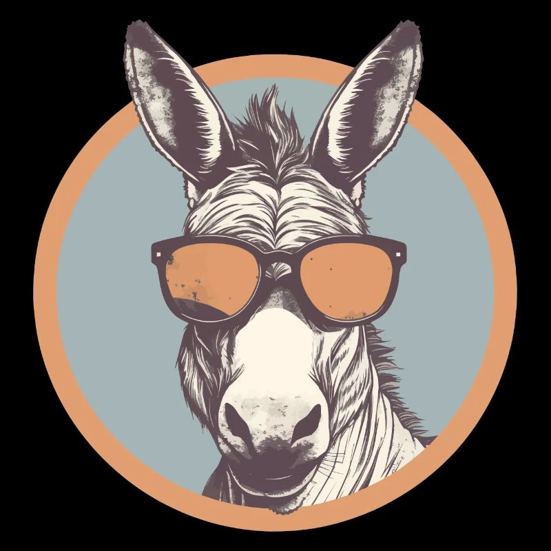 Donkey, Sunglasses, Mule, Mule, Steppe