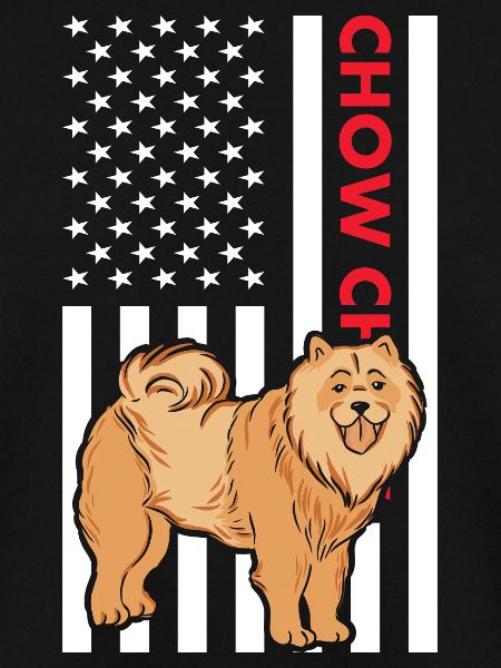 Chow Chow Us Flag