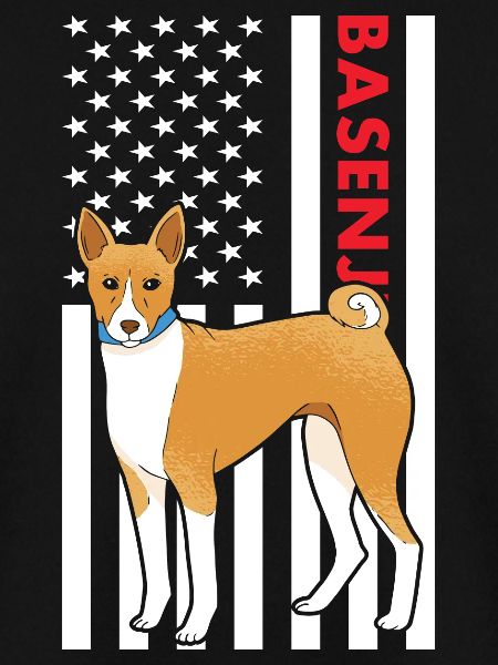Dog Basenji Us Flag