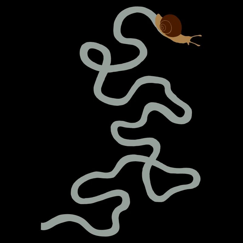 Schnecke mit Schleim