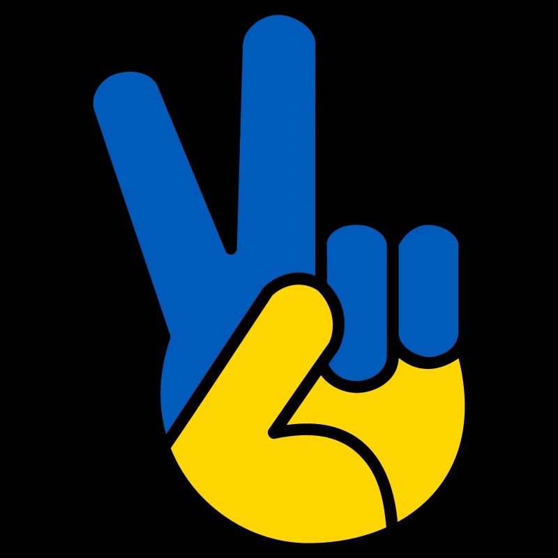 Ukraine Peace Hand Zeichen