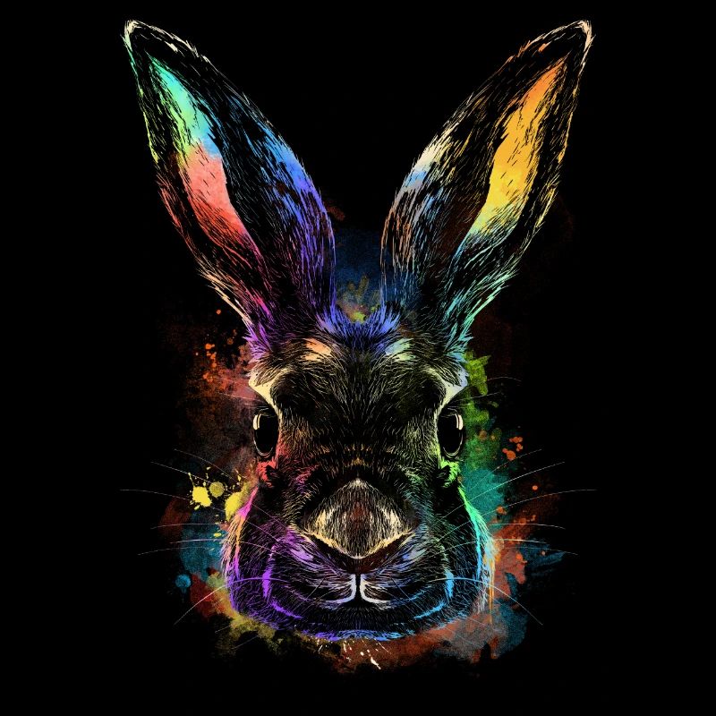 Bunter Hase Hasengesicht Rammler Hasen Hasenzucht