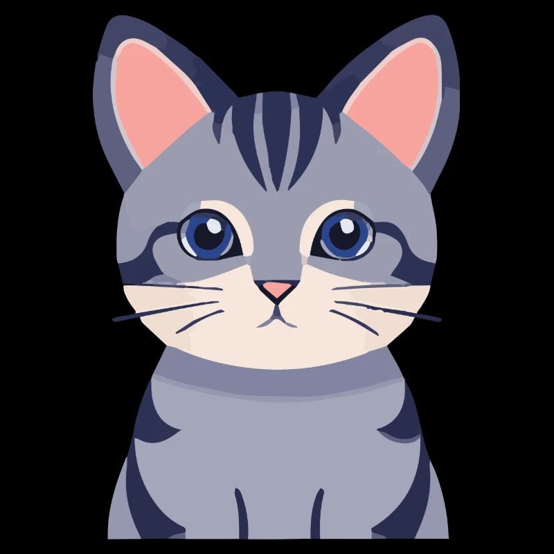 chat gris mignon