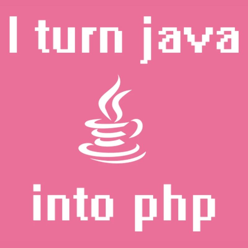 Je transforme java en php