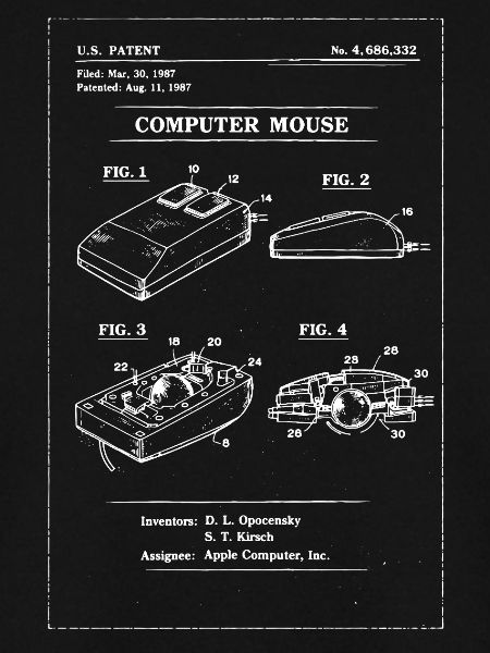 Retro-Computermaus-Bauplan