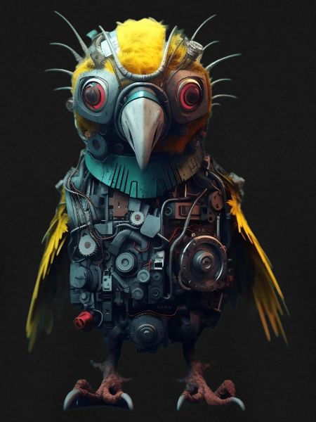 Süsser Steampunk Vogel