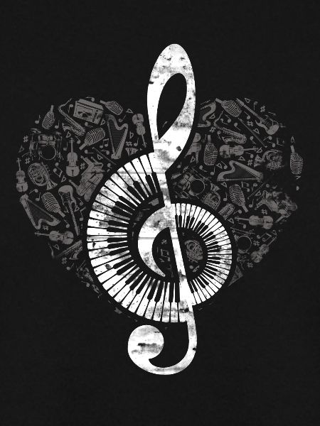Piano heart music