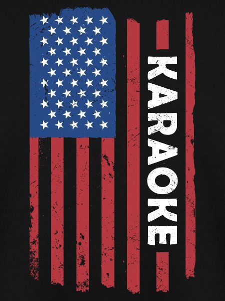 Singer Us Flag Karaoke
