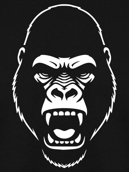 Gorilla Stencil: Elegantes Grunge-Statement