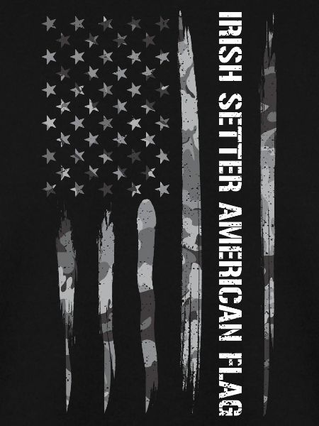 Irish Setter American Flag
