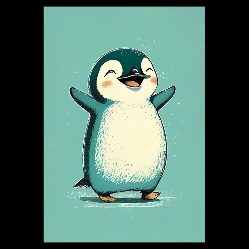 Pinguin Pinguine Tier Happy