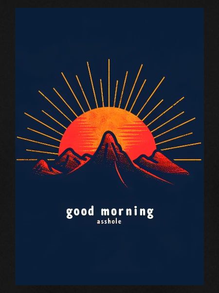 Morgenmuffel im Sonnenaufgang