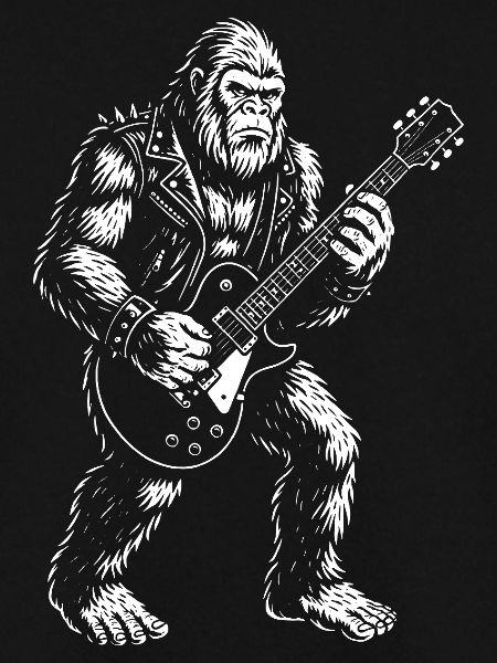Bigfoot spielt Gitarre