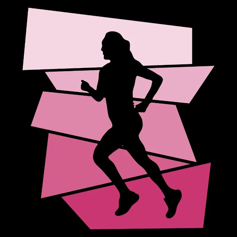 Läuferin abstrakt rosa