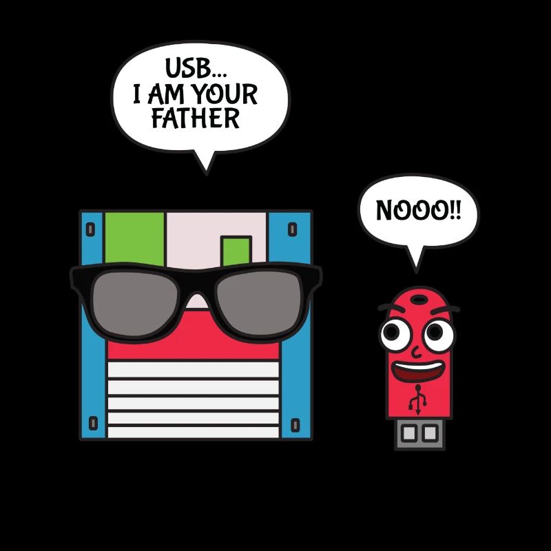USB-Diskette Ich bin dein Vater T-Shirt, Geek