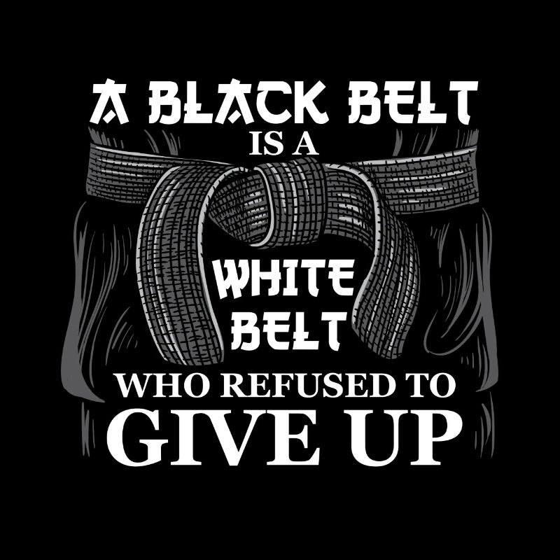 Martian arts a black belt is a white belt karate