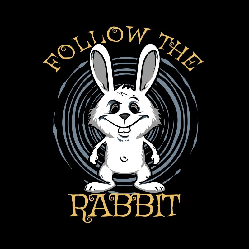 Follow the white rabbit. White rabbit rabbit