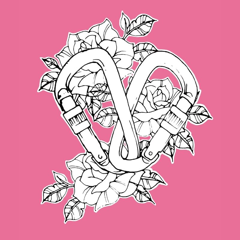 Klettern Liebe Karabiner Blume Romantisch Geschenk
