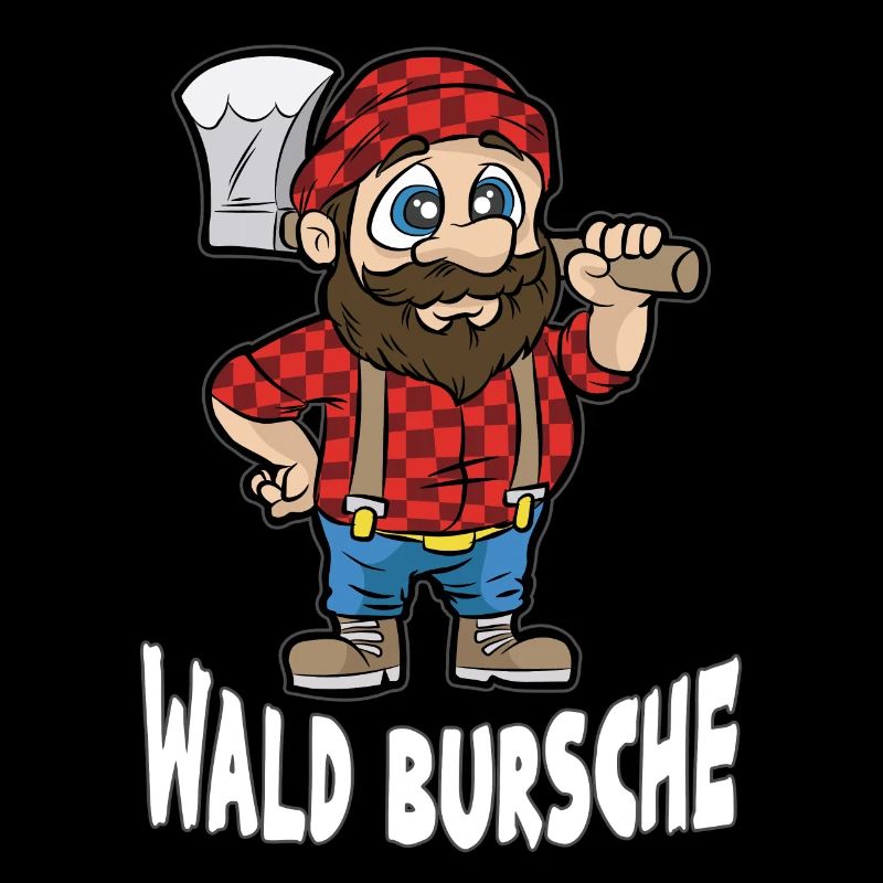 WALD BURSCHE Forestier forestier forestier bûcheron Dessin animé