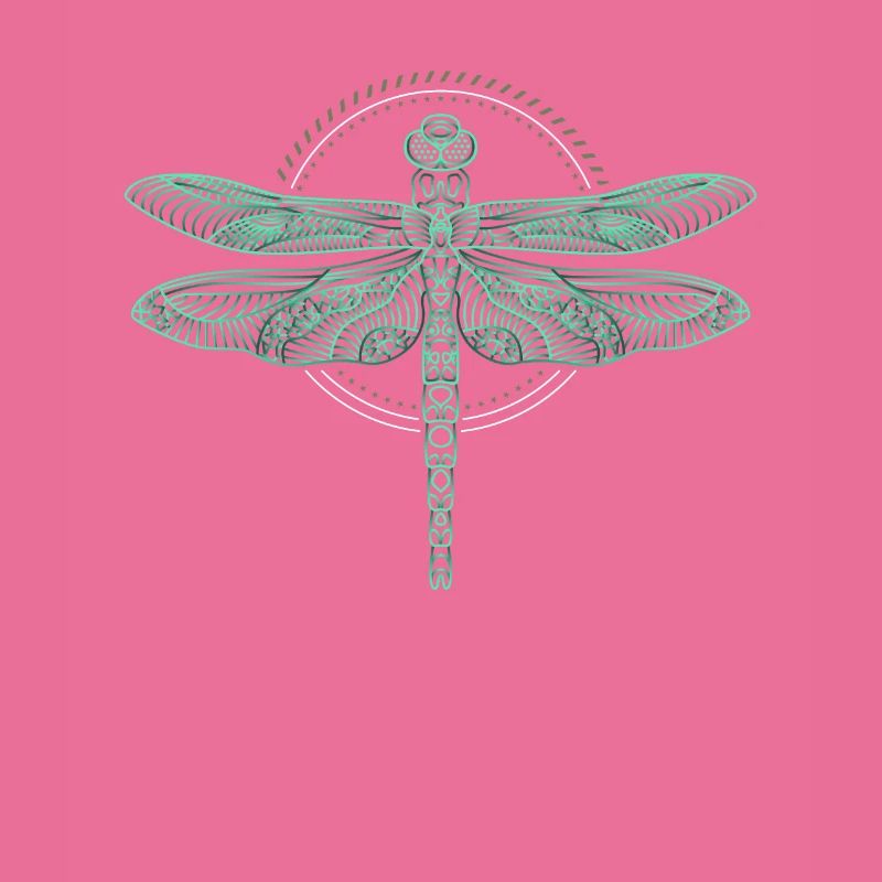 Cool Thin Line Dragonfly Drawing