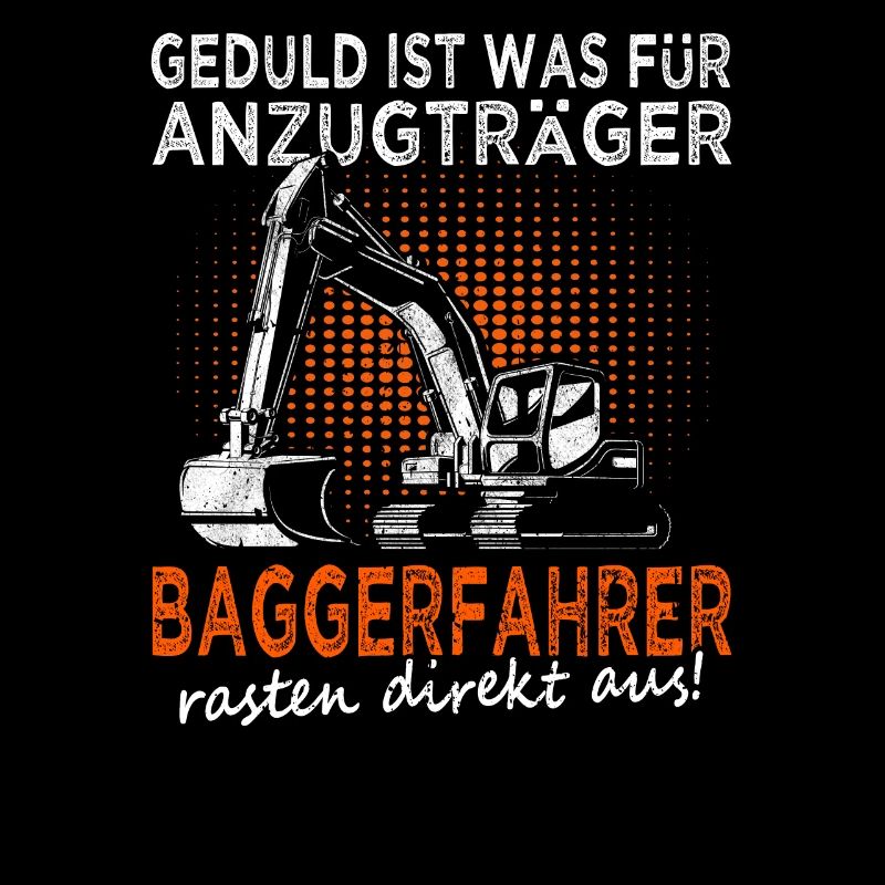 Bagger, Baustelle, Baggerfahrer rasten direkt aus