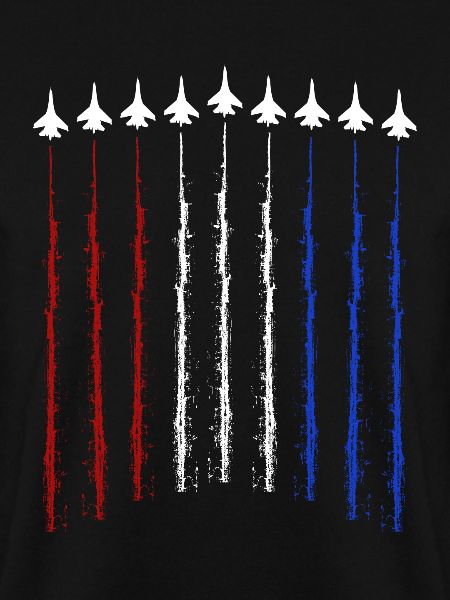 Airplane Plane USA Flag