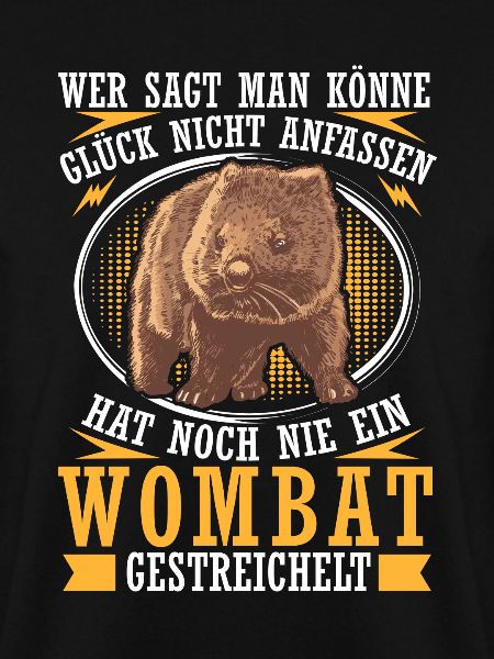 Wombat streicheln Australien Beuteltier