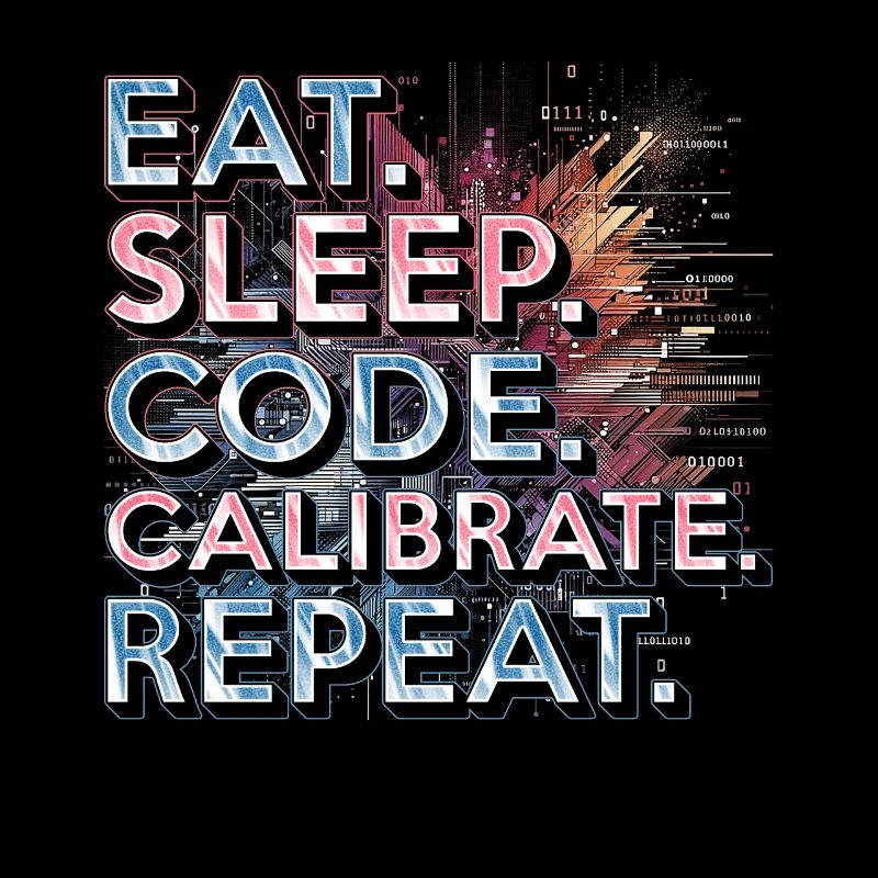 Ingénieur en robotique Manger Dormir Code Calibrer Répéter
