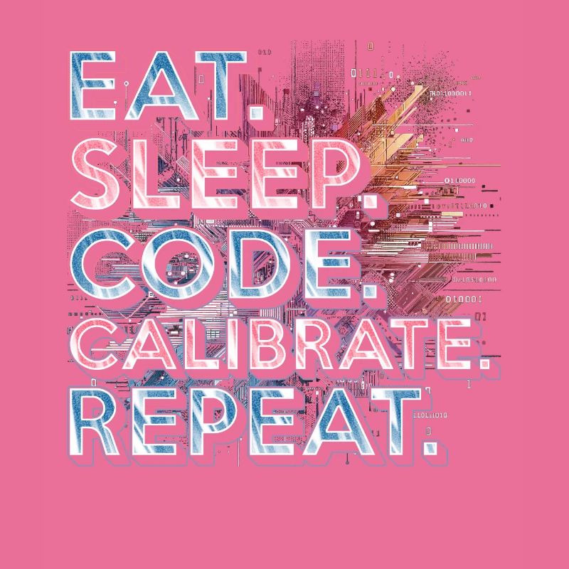 Ingénieur en robotique Manger Dormir Code Calibrer Répéter