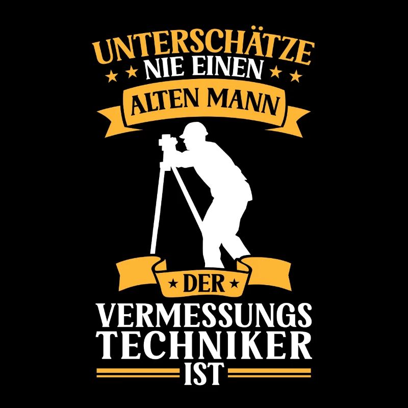 Vermessungstechniker alter Mann Landvermesser