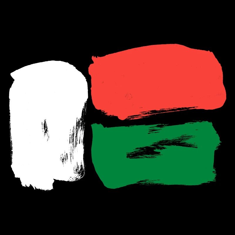 Madagaskar Flagge - Pinsel Striche