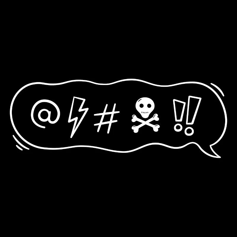 Anger Speech Bubble Curse Skull Anger Cartoon