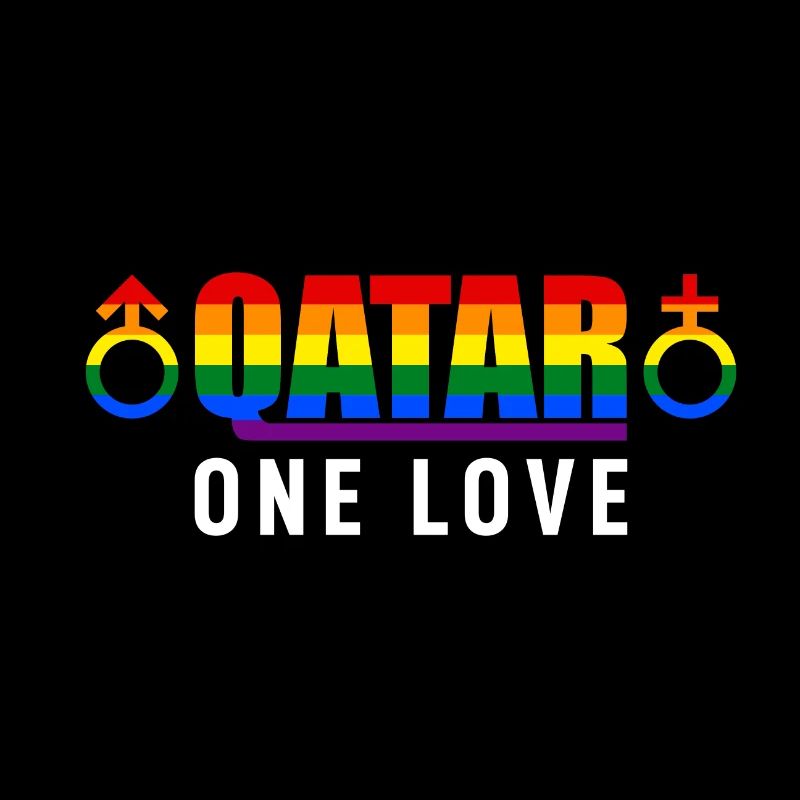 Qatar One Love Spruch Sprüche Regenbogen