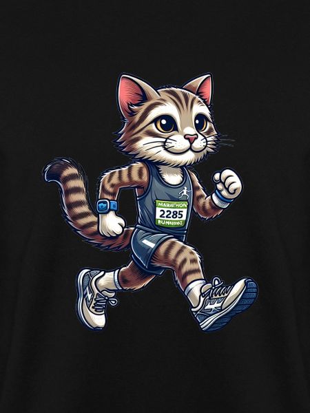 Cute Marathon Runner Cat