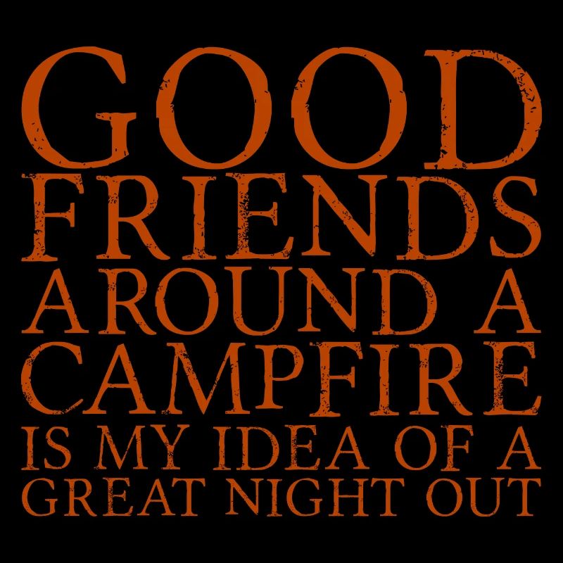 De bons amis autour d’un feu de camp