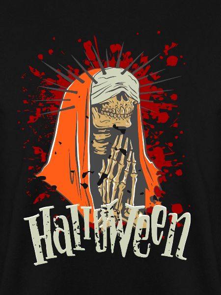 Nonne Skelett Betet - Halloween