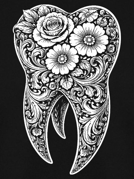 Zahnblüten Ornament Design