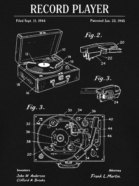 Retro-Plattenspieler-Bauplan