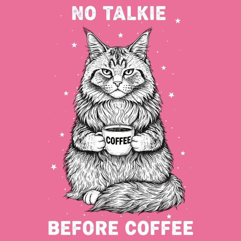Pas de conversation devant un chat amateur de café