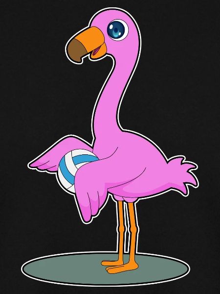 Flamingo Volleyballspieler Volleyball
