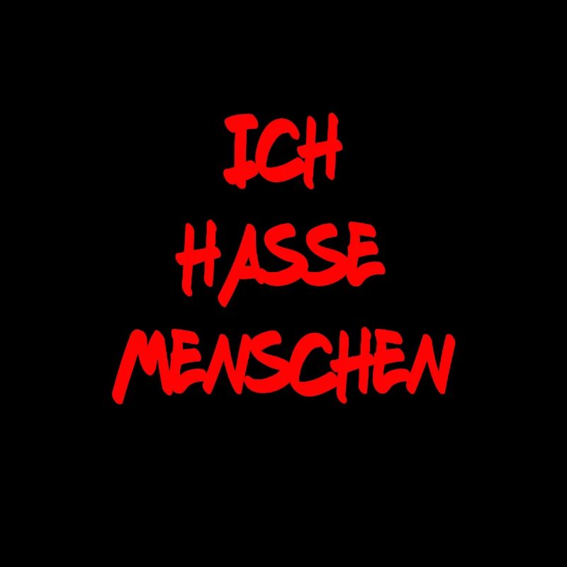 Ich hasse Menschen rot red