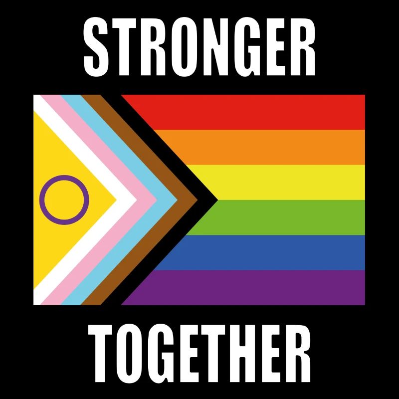 Drapeau de la fierté inclusive Plus forts ensemble